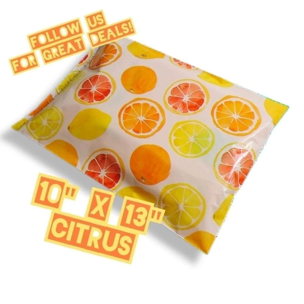 50 Citrus Poly Mailers 10x13